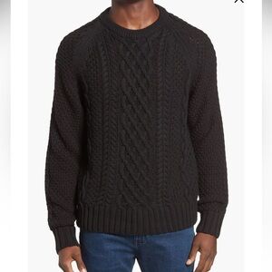 Jeremiah Newport Cable Knit Crewneck Sweater EUC size Sm